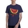 Juicy Slice Melting Summer Art Mens Watermelon print Fashion Tees Short Sleeve Crew Neck Pure Cotton Printed Clothes TShirt