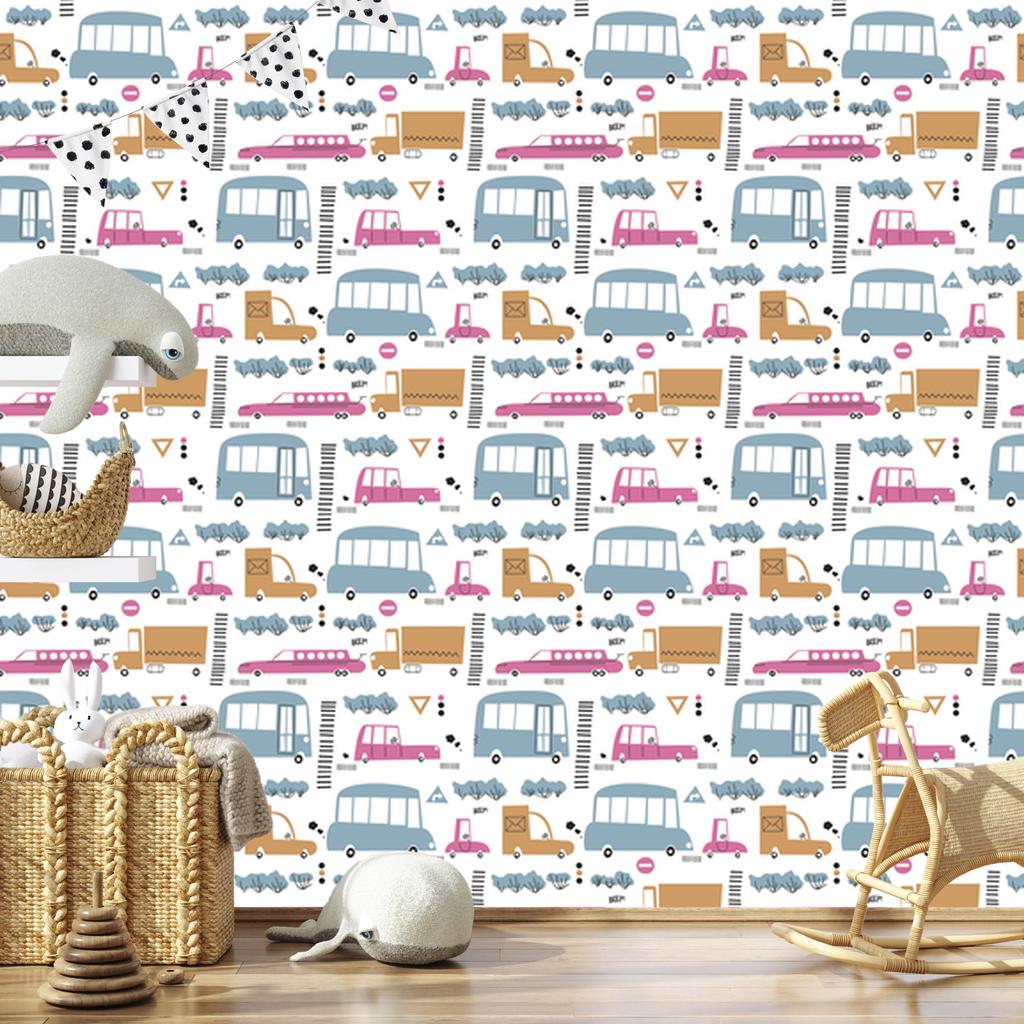 Trucks on the road wallpaper for living room and bedroom 50x1000