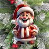 Julenissepynt 2D Tegneserie Julenisse Akryl Anheng Juletre Hengende Dekorasjon for Ferietredekor