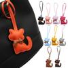 1PC Kitten-Shaped Bags PU Leather Cat Lovers Cat Keychain Luggage Keyring with Brown Bow Tie Gift Multiple Options Available