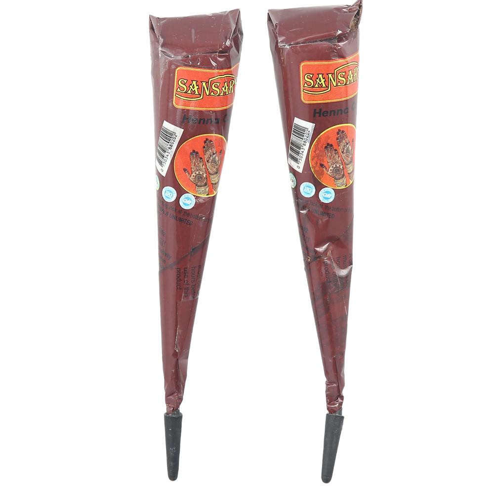 Henna Cones Pre-Mixed Temporary Tattoo Indian Henna Black Brown Body Art Stickers For DIY Body Art Cosmetic Beauty All Ages