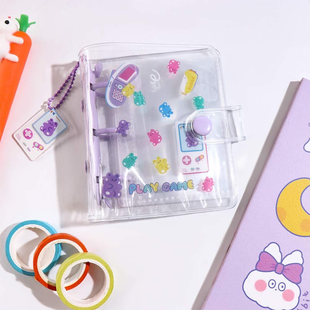 Kawaii Students Mini Planner 3 Hole Hand Book Binder Notebook Photo Album Binder Ring Notebook Loose Leaf Notebook