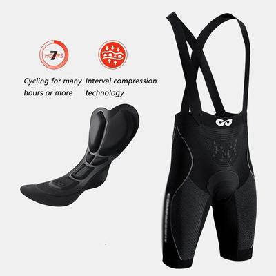 1 Stück Herren Rad-Trägerhosen mit 4D Gel-Polster – Atmungsaktive Kompressions-Radhosen für Straße & Mountainbike