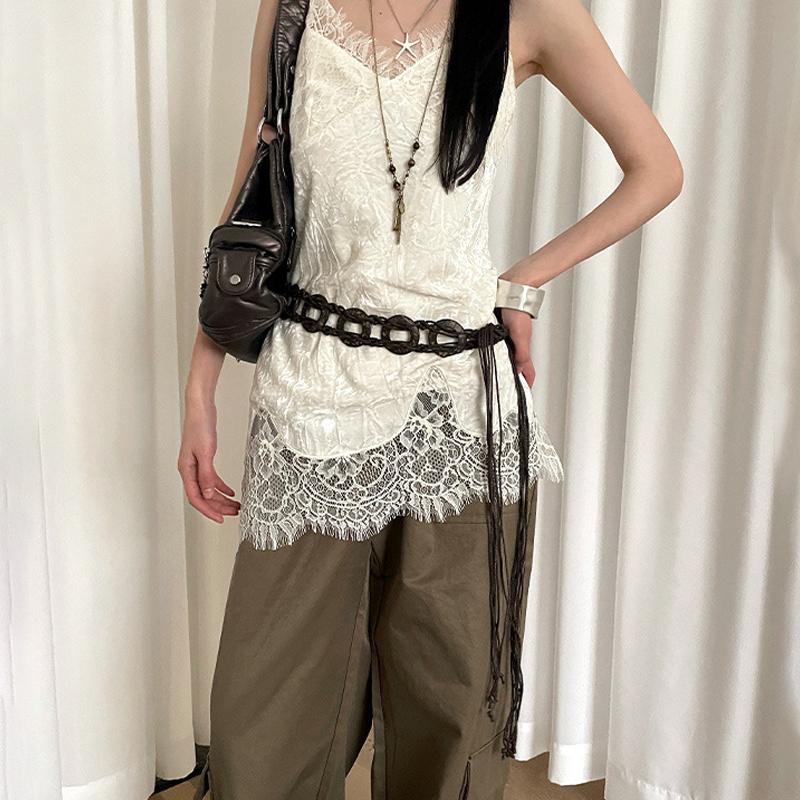 

Богемное Ретро Плетеное Платье Поясная Веревка Для Женщин Повседневный Пояс Для Брюк Этнический Стиль Пояс Для Платья Универсальные Аксессуары Для Одежды Подарки чёрный