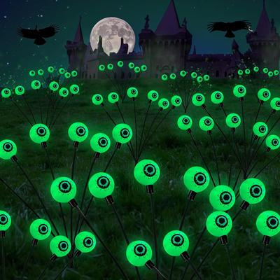 Dazzle Bright Halloween Decorations Outdoor 2Pack Composed of 8 Lamps Solar Eyeball Pathway Lights Garden Garden Decoration