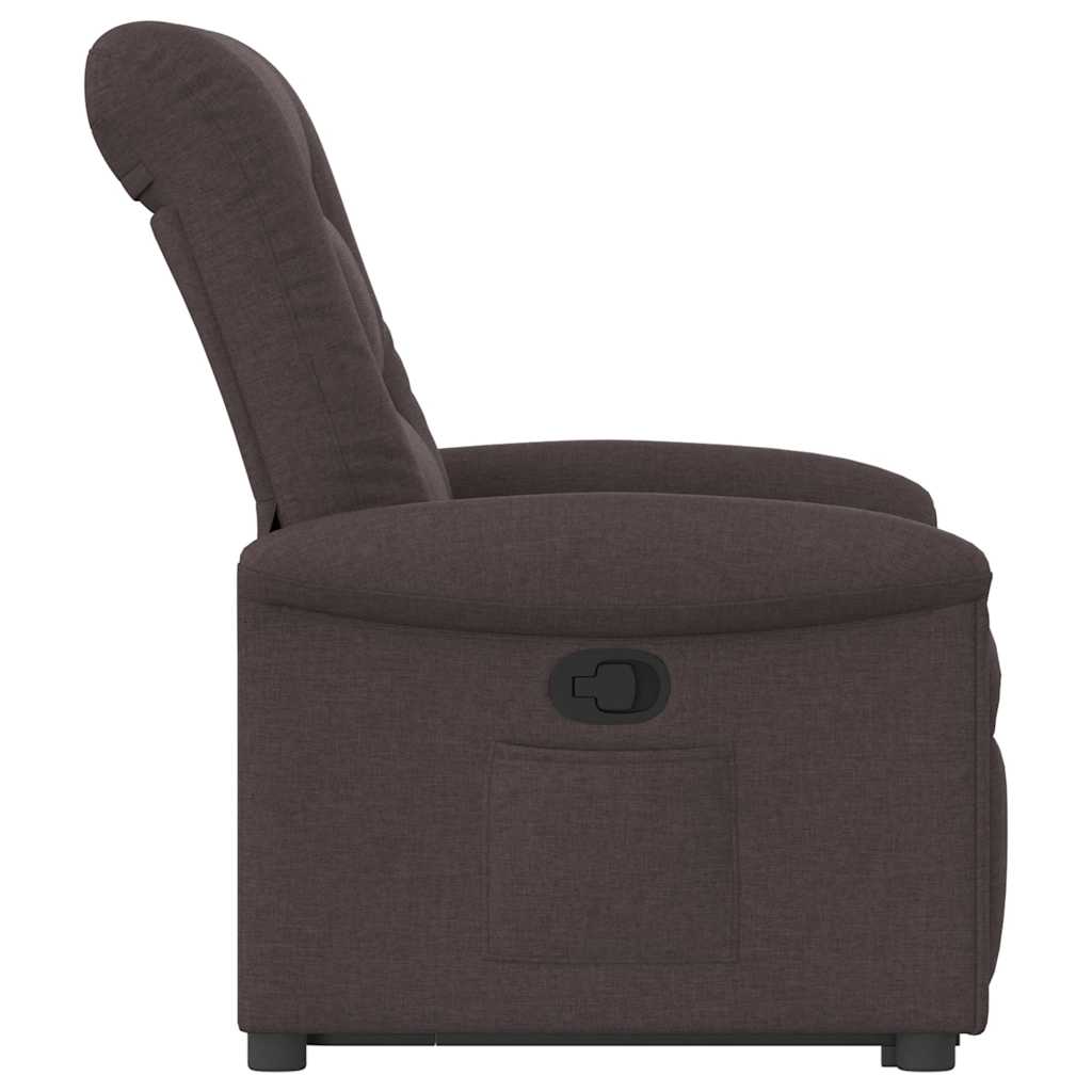 Relax Chair with Rising Function by Dark Brown Fabric