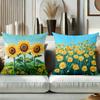 Sunflower Floral Farmhouse Throw Pillow Covers Pattern Cushion Cover Suitable For Sofa Bedroom Car Pillow Cover