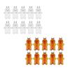 10Pcs Empty Juice Bottles Cute Gingerbread Man Multifunctional with Airtight Lids for Tea Milkshake Party Favors Camping Travel