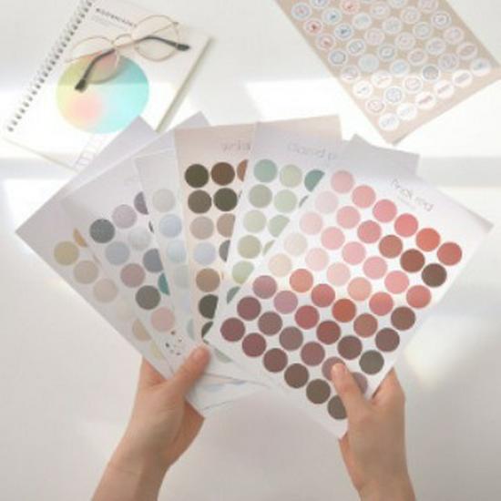 

Newcomers Get 8 Sheets of 0.01: Salt-Style Morandi Color Dot Wall Stickers - Decorative Round Paintings