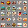 50 German Germany Outdoor Scenery Travel Decoration Water Cup Mobile Phone Case Suitcase Stickers