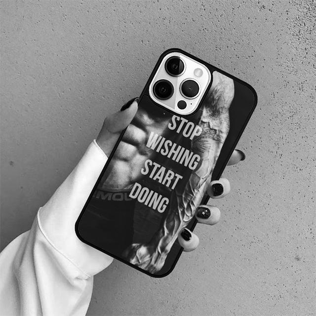 Motivational Gym Fitness Phone Case Cover For iPhone 17 Air 15 16e 14 13 11 12 Pro Max Max Plus Back Coque shell
