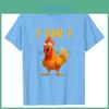 Hähnchen und Buchstabenprint Print T-Shirt Aus Polyestergewebe Kurzarm Lässig Für Männer Frauen
