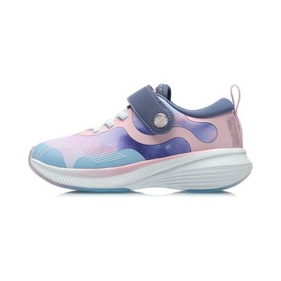 Li Ning Kids Soft Comfortable Sports Non-Slip Shock Absorbing Wear-Resistant Breathable Low-Top Running Shoes Kids Sneaker Pink Blue YKNR054-2