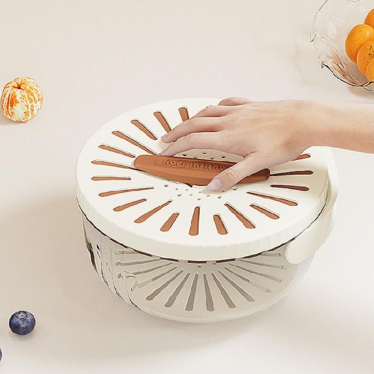 Family Kitchen Essential Foldable Handle Colander Fruit Washing Bowl Drain Basket For Washing Draining