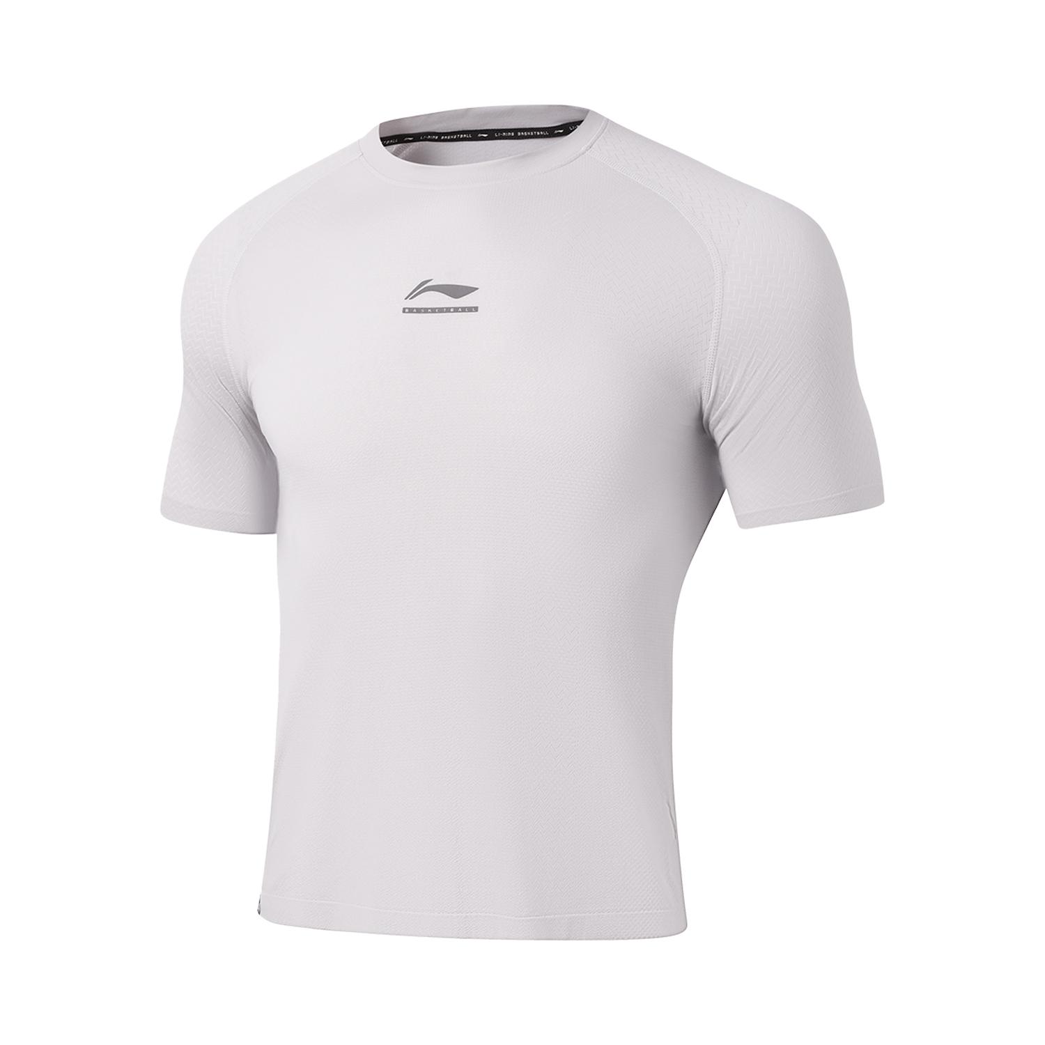 Li-Ning Модная Простая Круглый Вырез Повседневная Короткий Рукав Футболка Мужские Топы ATSW973-4 S