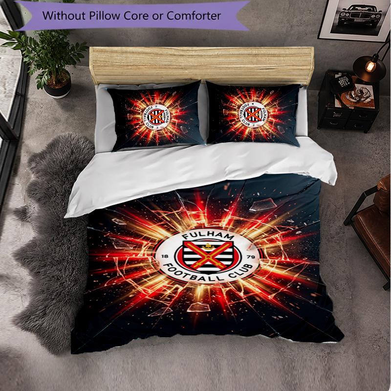 Set Biancheria da Letto Fulham Football 3 Pezzi Morbido Set Copripiumino con Federe Set Decorazione Camera da Letto per la Casa
