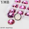 YHB Top Quality XIRIUS Glass Crystal AB Moonlight Sewing Stones Flatback Sew on Rhinestones For Garment Clothes Bags