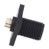 5Pcs E7 Thread Square Flange Pin Type Aviation Connector PA66 Solder 4 Core IP67 Electrical Cable Connector