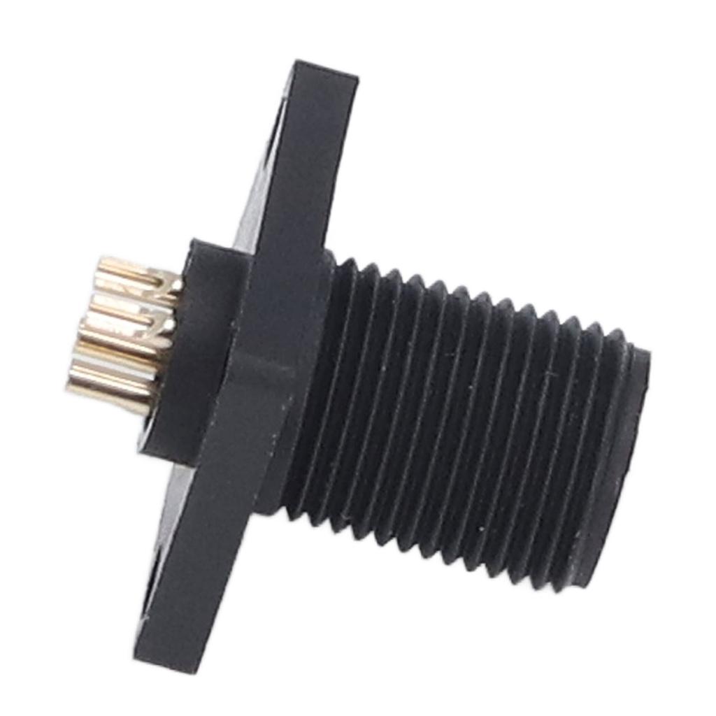 5Pcs E7 Thread Square Flange Pin Type Aviation Connector PA66 Solder 4 Core IP67 Electrical Cable Connector