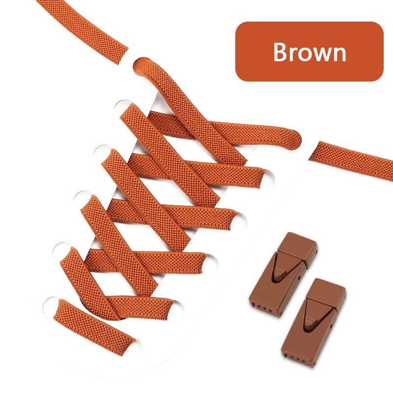 Colorful Lock Elastic Laces Sneakers Shoelaces Without Ties Tennis No Tie Shoe Laces Kids Adult Wide Shoelace Shoe Accessories