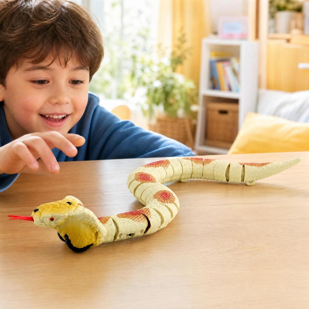 Snake Toy with Remote Control Rechargeable RC Realistic for Kids, Surprise Enthusiasts,
