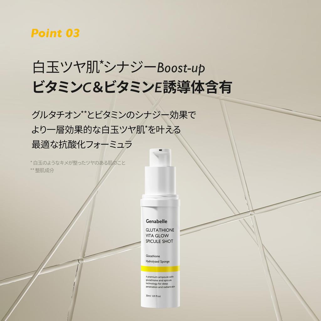 Genabelle Glutathione Vitagalow Spicule Shot Microneedle Glutathione and Korean Cosmetics 30ml, Serum, Vitamins, Cosmetics, Doctor's