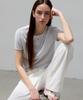 EMKM Henley Neck Linen Short Sleeve Knit Top_Blue Grey