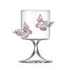 Tazza di vetro originale a gambo alto Instagram Farfalla Bicchieri da vino Bicchieri da champagne Bicchieri da cocktail estetici Regali di Natale