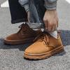Retro cold-proof bread shoes men's short boots winter velvet thickened Northeast large cotton shoes warm snow boots 7058-J