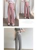 2024 Spring/Summer Maternity Wide-Leg Ice Silk Pants - Breathable, Lightweight, Loose Fit