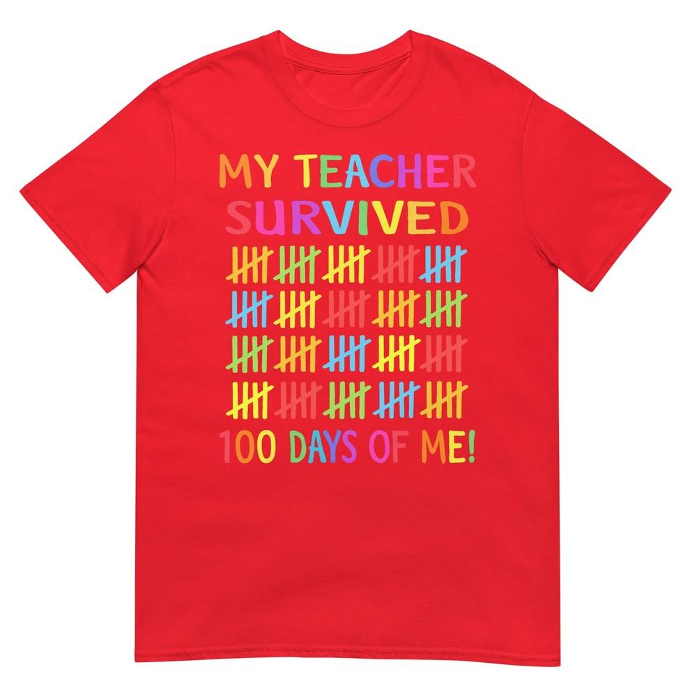 Funny School Boys Girls Kids Gift 100 Days Of School Tshirt S