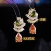Elegant Zircon Waterdrop Earrings Women Sterling Post Lightweight Luxury Minimalist Jewelry