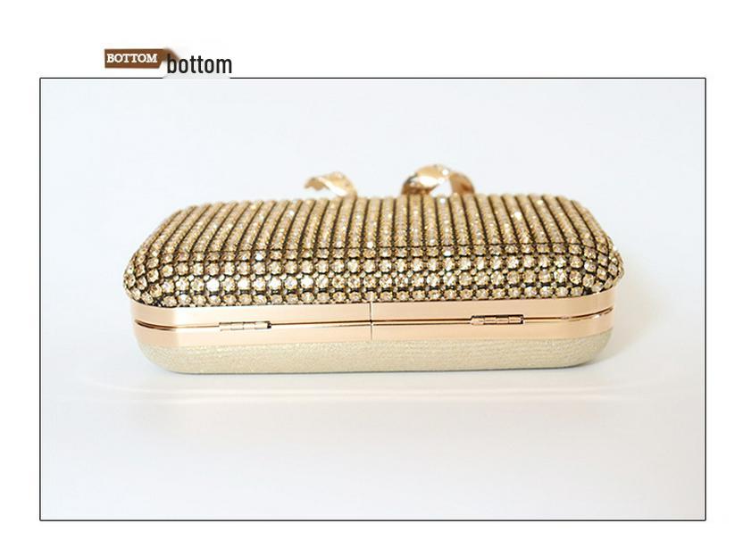Women's Rhinestone Butterfly Evening Clutch Bag with Strap