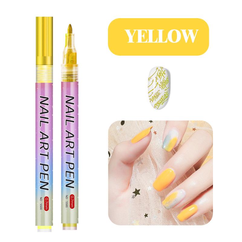 1/12Pc 3D Effect Nail Art Graffiti Pen Nail Tools DIY Colorful Nail Art Graffiti Pen Nail DIY Quick-drying Dot Flowers Liner Pen
