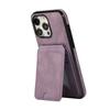 For iPhone 16 Pro Case Card Holder Kickstand Leather+TPU Phone Cover with Shoulder Strap