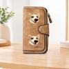 Corgi pattern long zipper wallet, large-capacity card holder, unisex clutch bag, stylish zippered coin purse, suitable for daily use, a great gift