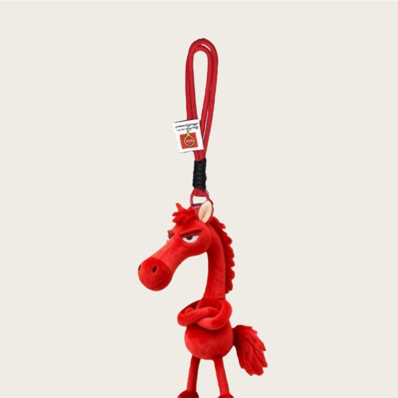 Horse Mascot Xiaohongshu, The Same Style, Day Selection, High Cold Black Horse Plush Keychain, Pony Pendant Pendant, Female