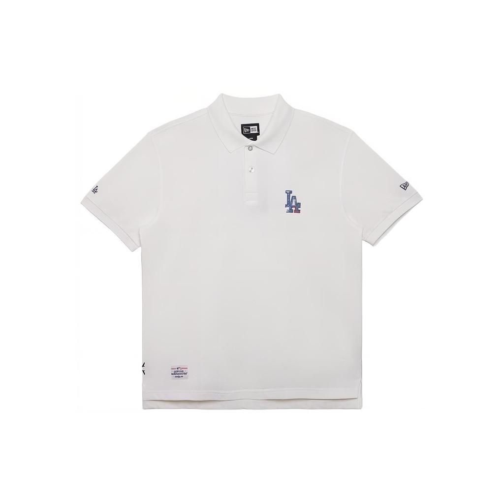 New Era MLB Skate Series Los Angeles Dodgers Letter Logo Breathable Loose Fit Short Sleeve Summer Couple American Polo Shirt 14187353