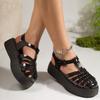 Fashion Womens Sandals Summer Transparent Gladiator Shoes Female Flat Thick Soled Antislip Beach Hollow Out Casual Zapatillas