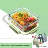 ZISIZ Glass Meal Prep Container with Compartments