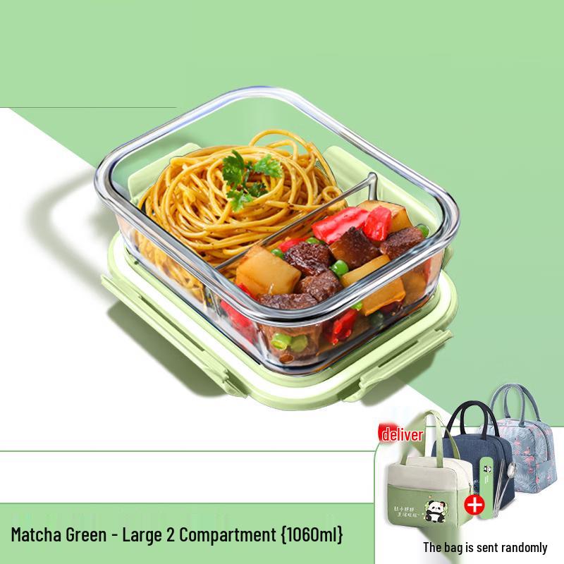 ZISIZ Glass Meal Prep Container with Compartments