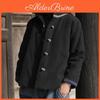 Coats Sleeve Long Johnature Stand Thick Warm Clothes Spring Button Women Jackets