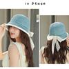 Summer Hollow Sun Hat Korean Version Fashion Bow Lace Bucket Hat New Fisherman Sunscreen Outdoor Beach Sun Hat Travel Panama Cap