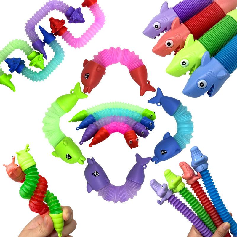 Funny Cute Stretch Tube Popular Puzzle Squeeze Animal Stretch Tube Decompression Stress Relief Toy