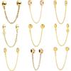Funkelnde Sicherheitsketten-Clip-Charms Perlen Anhänger Original Schlangenpassform Kupferarmband Halskette Perle Für DIY Schmuck Damen Geschenk