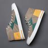 Fashion Men High top Canvas Shoes New Fashion Loafer Men Mocassin Designer Vulcanized Shoes Men Lace Up Casual Flats Sneakers BD21314