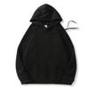 Unisex Long Sleeve Hooded Sweatshirt 350g Cotton Silk Blend Drop Shoulder Women's Blank Edition