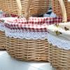 ABWR-3X Wicker Basket Gift Baskets Empty Oval Willow Woven Picnic Basket With Handle Wedding Basket Small