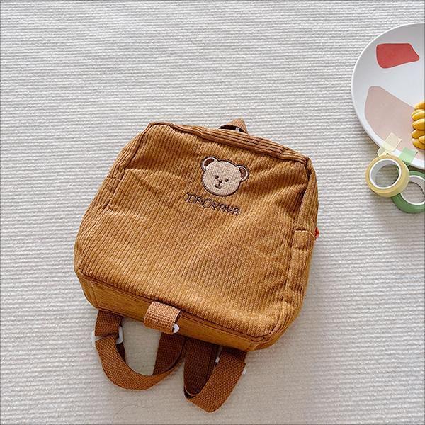 

Kids Cartoon Embroidered Bear Backpack With Breathable Oxford Fabric For Kindergarten And School Use