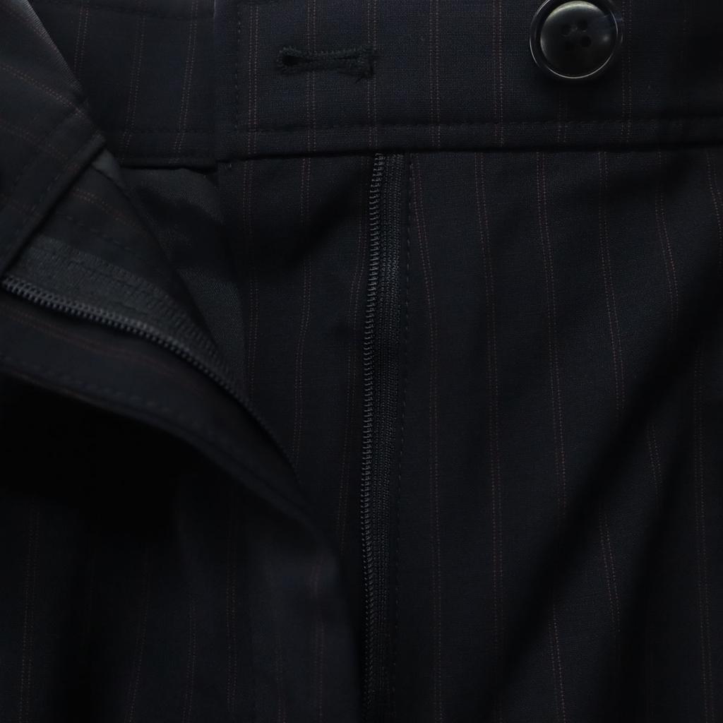 Pantalon en laine PLST à rayures, plis sur le devant, M, bleu marine, pour femme, d'occasion